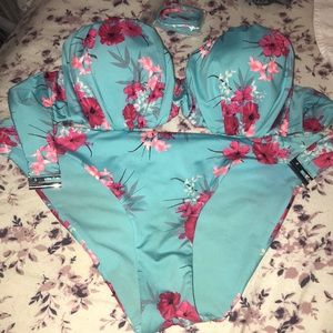 Floral bathing suit set